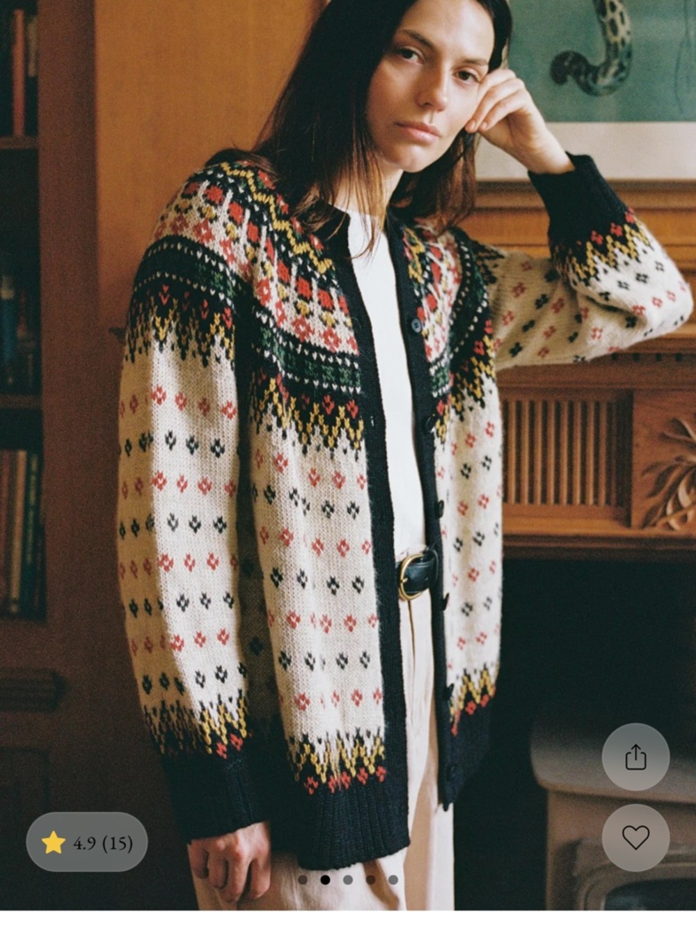 Christy Dawn Dora Cardigan in Norwegian Winter - Picture 2 of 8